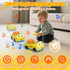 1-3 1 2 3(Yellow) Toddler Toys for Ages Boy - Remote Control RC Push Car Racing Adventure Steering Wheel Driving