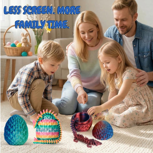 ELORION 4-Pack 3D Printed Dragon Eggs - Surprise Toys for Kids