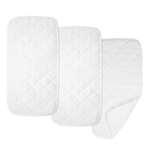 TL Care Ultra Soft Quilted Waterproof Changing Table Pad Liners, 3 Count, 11.5" x 23"