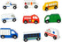 Melissa & Doug Town Vehicles Set in Wooden Tray - 9 Pcs