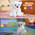 BSTAOFY Glow Polar Bear LED Night Light Stuffed Animal, Soft Plush Toy for Kids, White, 9.5''