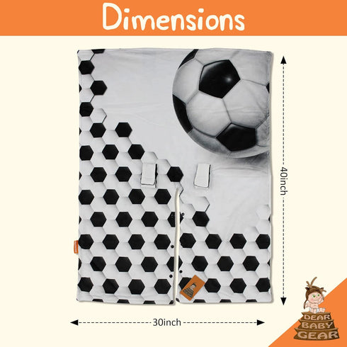 Lightweight Double Layer Car Seat Canopy with Soccer Pattern