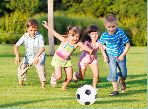 Sports Balls with Hand Pump - Pack of 2 Rubber Sport Ball Set for Kids, Includes Soccer and Basketball