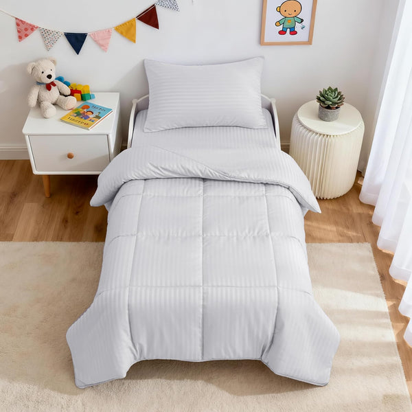 ZPECC Toddler Bedding Set - 4 Piece Hypoallergenic Baby Crib Bedding Set