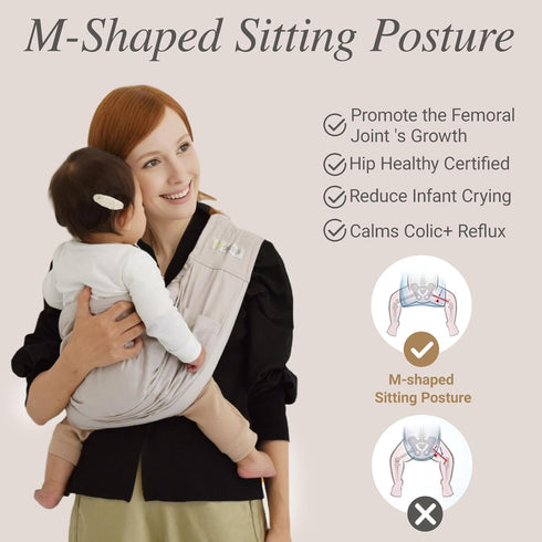 Toddler(8-45 Lbs), Cozy keraetae Baby Sling Carrier for Newborn to Wearing Baby Carrier Wrap Sling with Adjustable