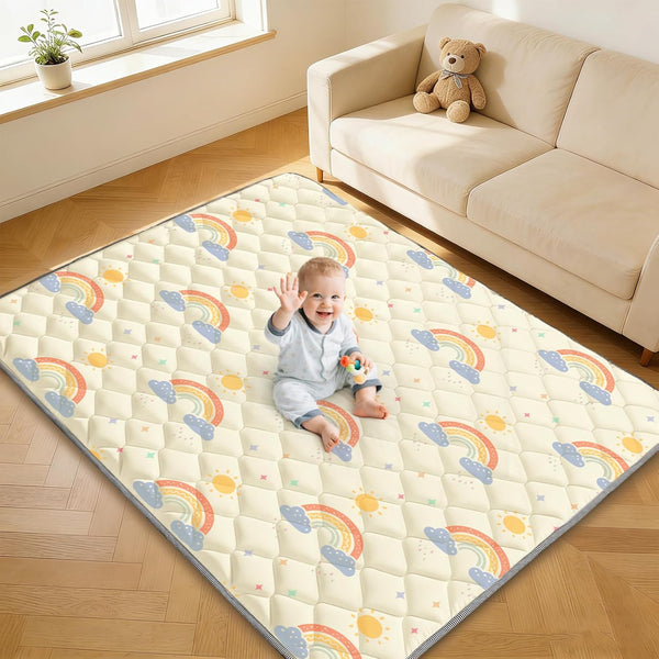 Baby Play Mats for Floor - 65x50 In Thicken Soft Padding Foam