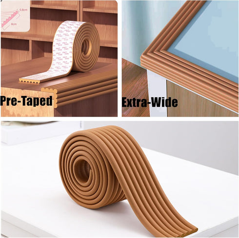 M2cbridge Multifunctional Edge and Corner Guard Baby Safety Bumper DIY 6.5 Ft (Coffee)