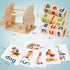 Montessori Learning Toys Gifts for Kids 3-5 Years, Wooden Reading Blocks, Preschool Activities & Flash Card Games