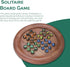 33 7 12x12 Inch Ajuny Wooden Solitaire Board Game Handcrafted Round Peg Puzzle with Marbles + Extra, Strategy Game