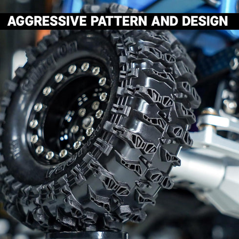 INJORA 1.3" Tires - S5 Cling On Tires 70 * 26mm for SCX24 TRX4M AX24 1/18 1/24 Micro Crawler