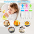 4 Pack 3 oz Baby Food Feeder Silicone Baby Food Dispensing Spoon-WAJIAYON, Squeeze Feeding Spoons with Suction Cup