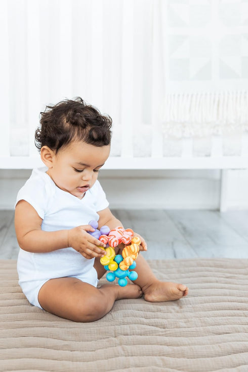 5 Pack Ubbi Joinibble Teether for Babies, Food-Grade Platinum Silicone, Soothes Teething and Massages Gums, BPA