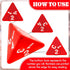 72 Pcs Red D4 Dice Bulk Cone Transparent 4 Sided Mini Dice Set for Role Playing Games