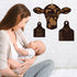Maitys 14 Pieces Cow Baby Monthly Milestone Cards Rustic Wooden Ornament Herd Signs Cattle Newborn Photography Props