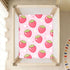 CZXW 52" 28" Red Strawberries Crib Sheets Fitted x Natural Cotton Soft & Breathable for Baby Crib Mattress