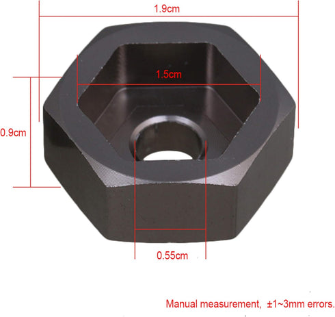 Mxfans Titanium Alloy N10237 RC 1:10 Model Car Wheel Hex Adapter 12mm to 17mm, Set of 4 Upgrade Parts