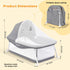 0-5 Ezebaby Portable Travel Bassinet for Baby Months, Foldable Newborn Bassinet Baby Bed Infant Crib with Padded