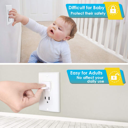 Outlet Covers Babepai 38-Pack White Child Proof Electrical Protector Safety Plug Covers
