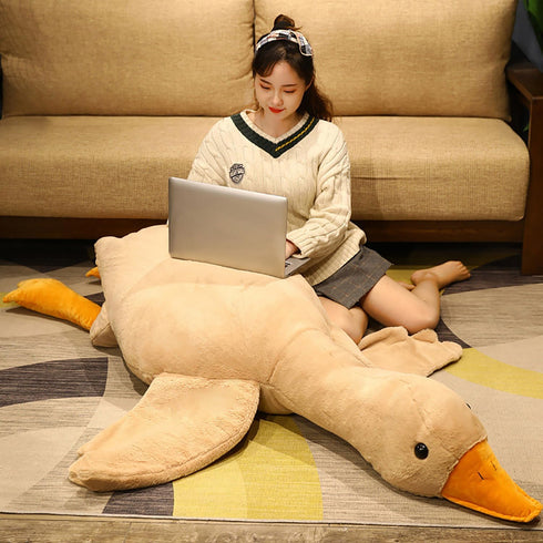 Goose Stuffed Animal Very Fat-20 in Giant Cute Duck Plushies Pillow,Super Huge Goose Plush Toy for Girls Kids Girlfriends as Halloween Christmas Day Soft Gifts (20 in, Brown)