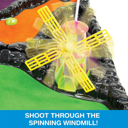 Game Zone Mini Golf - Interactive Tabletop Game with 9 Holes and Moving Obstacles for 1-4 Players Ages 6+