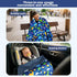 Hooyax Peekaboo Car Seat Cover for Baby Boy - Warm Minky Carseat Canopy with Adjustable Opening, Universal Fit