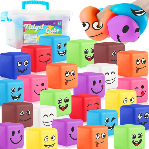 Stress Balls Fidget Toys for Kids: Mini Smile Face Stress Ball 24