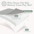 PapaMama Floor,1.3" 50"50" Tummy Baby Play Mat for Thick Elasti-Foam Playpen Mat for Time,Water Repellent Soft Coral