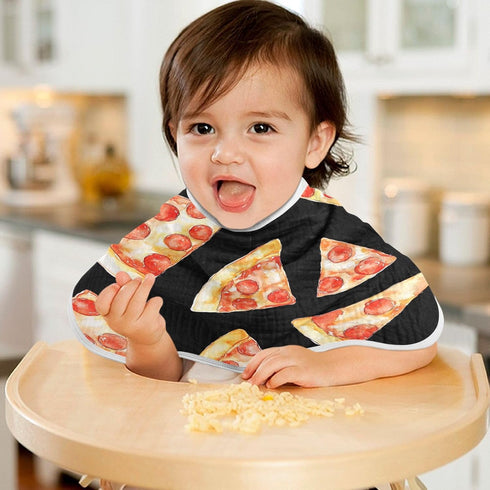 YETTASBIN Pizza Muslin Baby Burp Cloth, Super Soft Absorbent Cotton Burp Rag Baby Bibs Feeding Cloth for Newborn Boys