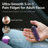 Fepucoy 2Pc 5-in-1 Little Ouchies Pain Fidget for Adults, Spiky Sensory Tool with Smooth Spinner, Reinforced Slider