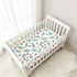 Jynexis 52x28 Ice Cream Pink Teal Pattern Baby Crib Sheets, Cotton Fitted Crib Sheet, Soft Breathable, Fits Standard