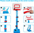 Toddler Basketball Hoop Indoor Mini Adjustable Goal with Ball Pump, Outdoor Toys for Kids Age 2-8