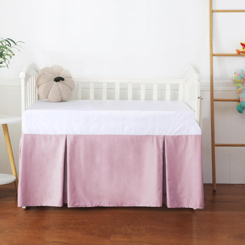Crib Skirt Dust Ruffle, 100% Egyptian Cotton 400 Thread Count Soft Breathable