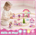 Set Set 2-4, 3 4 5 6 7 Lehoo Castle Wooden Train - Unicorn Train for Toddlers Wooden Train Track Toddler Girl Toys