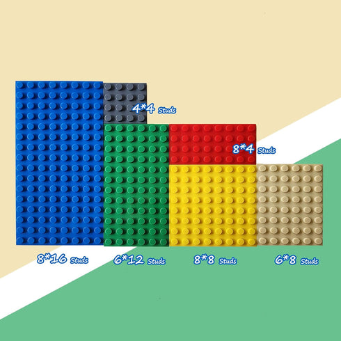 Classic Building Plate, 60pcs Random Mixed Colour Base Plates Compatible with Lego Parts