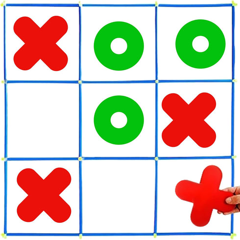 RAINBOW TOYFROG Jumbo Tic Tac Toe Game Set, Large Indoor Outdoor Games for Family and Party