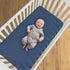 52" 28"/132 71 cm (2-Pack) BreathableBaby All-in-One Fitted Sheet & Waterproof Cover, for x x Crib Mattress, Navy