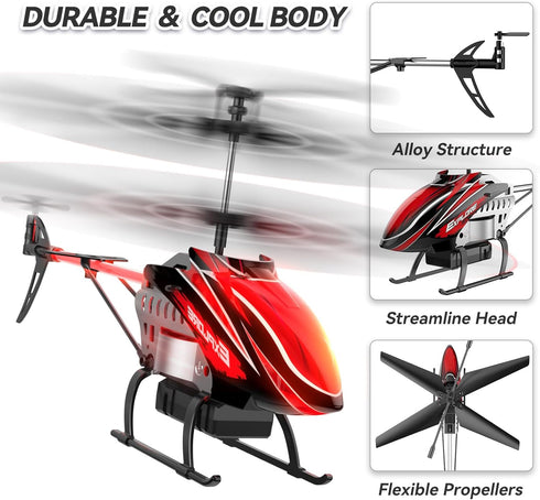 BUSSGO 30Mins Flight(2 7+1 RC Helicopter, Remote Control Helicopter for Kids with Batteries), LED Light Modes, Altitude