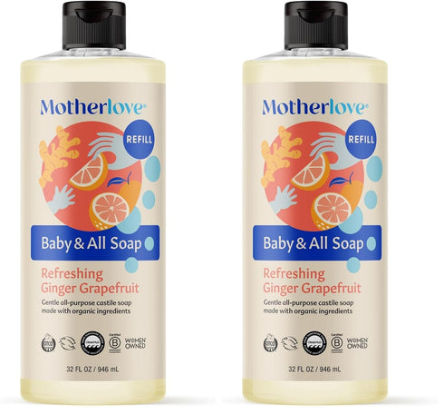Motherlove Baby & All Soap (32 oz) Gentle Foaming All-Purpose Castile Soap