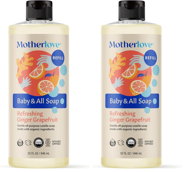 Motherlove Baby & All Soap (32 oz) Gentle Foaming All-Purpose Castile Soap