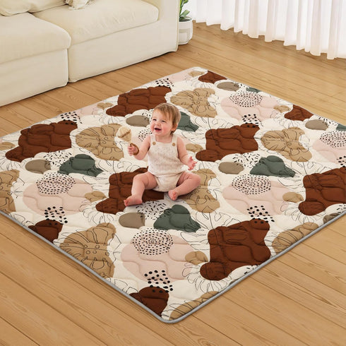 59x59 Inch Blissful Diary Baby Play Mats for Floor, Thicker and Larger Soft Cushioning Foam Playmats for Babies