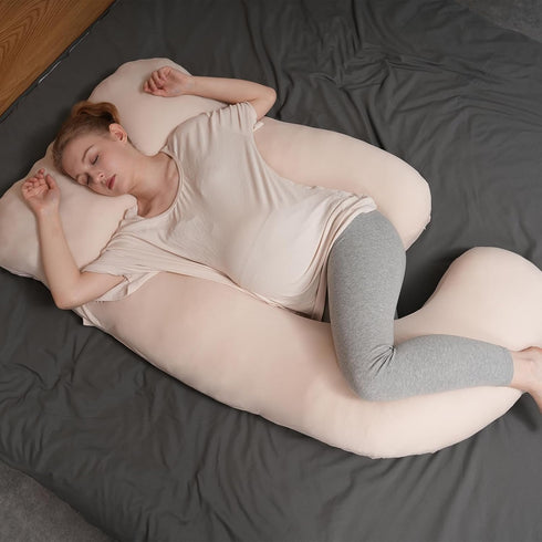 Momcozy (2 Pack Maternity Pillow Cover ONLY Compatible with Pregnancy Pillow Covers-Pillow NOT Included)