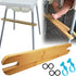 HANH High Chair Footrest, Non-Slip Natural Bamboo Wooden Footrest for IKEA Antilop High Chairs, Adjustable