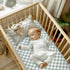 DILIMI Green Checkered Muslin Crib Sheets & Cotton Baby Lounger Cover - Only Cover