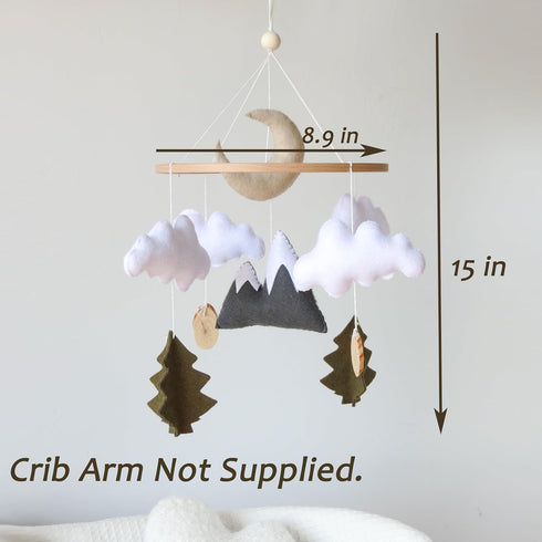 Goukurlsma Woodland Mobile for Crib Forest Baby Mobile for Crib Woodland Crib Mobile for Boys Minimalism Baby Mobile