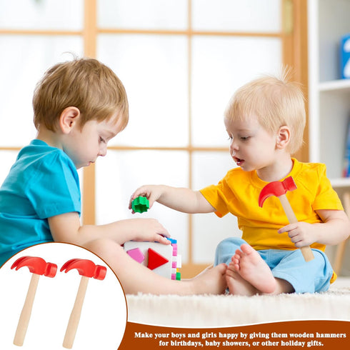Hammer Hammers Supplies(4 Pcs,1 Hammer) Deekin Toy Simulation Small Wooden Plastic Maintenance Tools Educational Toys