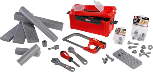 Little Tikes Creative Construction Tool Box Set with 9 Accessories, Pretend Play