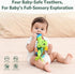6 1 Tummy Turtle Baby Sensory Toy, in Montessori Time Texture Toys, Flip Scales & Multi-Textured Belly & Rattle