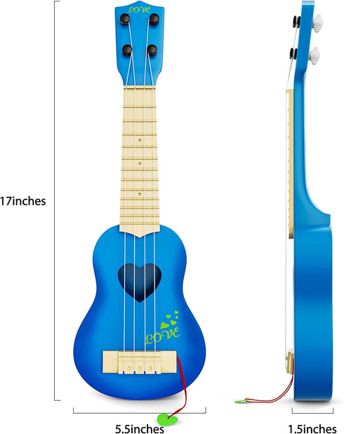 Kids Toy Classical Ukulele Guitar - Musical Instrument in Blue