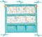 Baby Crib Side Organizer, Portable Tote Bag for Changing Table, Nursery Storage Bin (Blue)