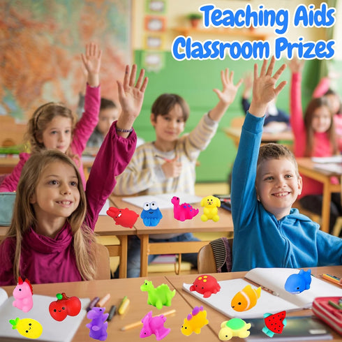 120PCS, Squishies Toys Bulk Party Favors for Kids, Goodie Bag Stuffers, Classroom Prizes, Treasure Box Toys, Stress